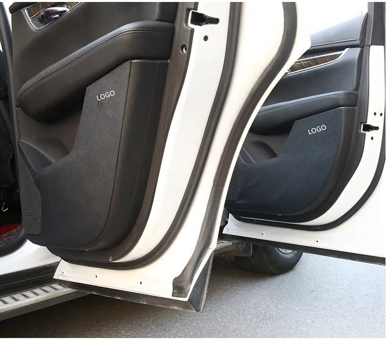 4 шт./компл. черный/углеродное волокно двери из искусственной кожи Коврик для Cadillac