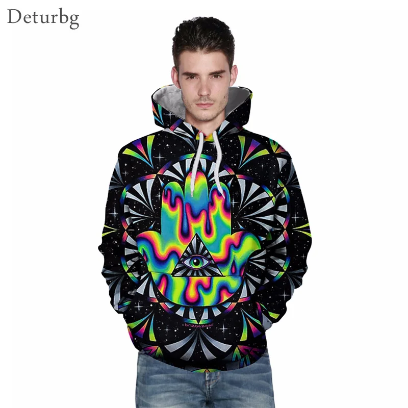 Мужские модные геометрические худи с цифровым принтом Женские уличные капюшоном