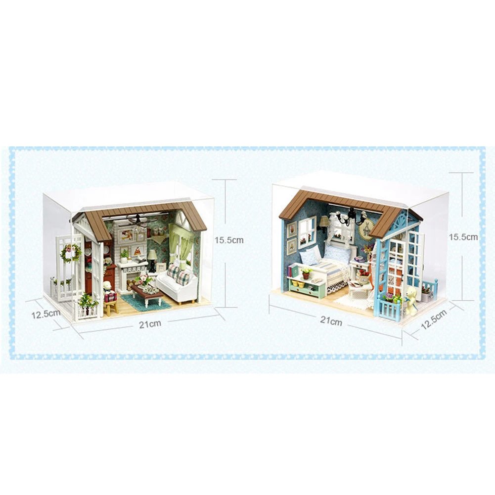 

Theater Dollhouse Miniature Scene Boxes Wooden DIY Handmade Box Cute Mini Doll House Furniture Assembly Model Toy House