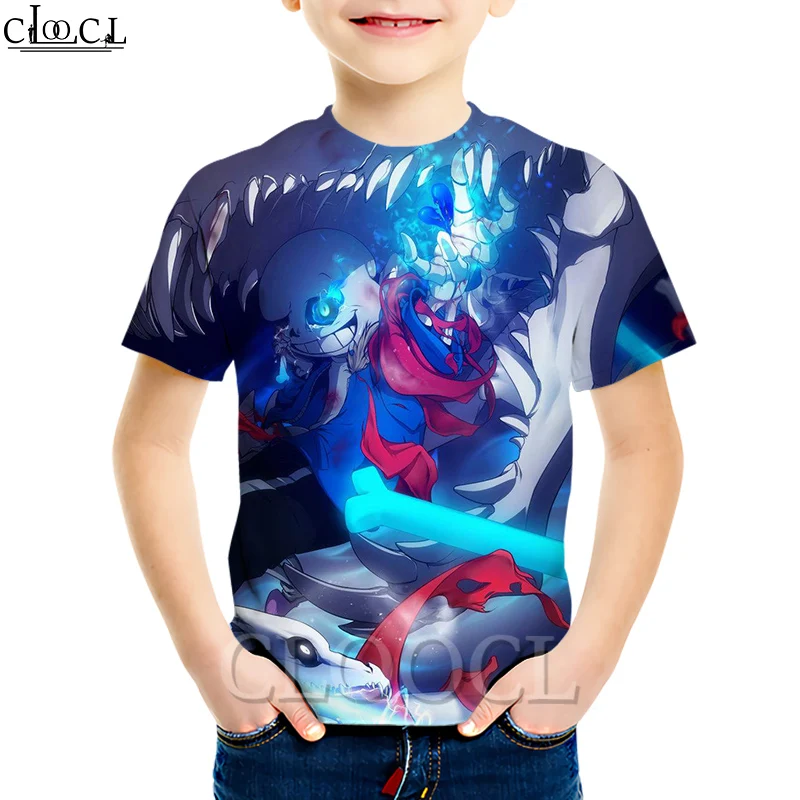 CLOOCL Newest Kids Games Undertale T Shirt Boy Girl Summer Fashion 3D Print Classic Cute Hot Selling Casual Tees Baby Tops  Мать