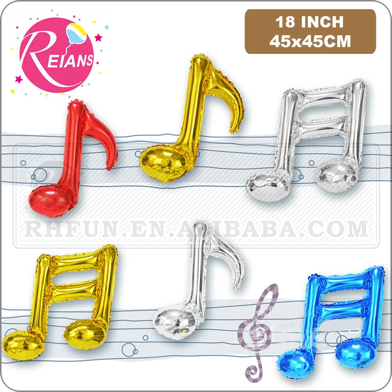 

Musical notes foil mylar balloons Wedding birthday party supplies inflatable globos wedding decorations supplies helium balloon