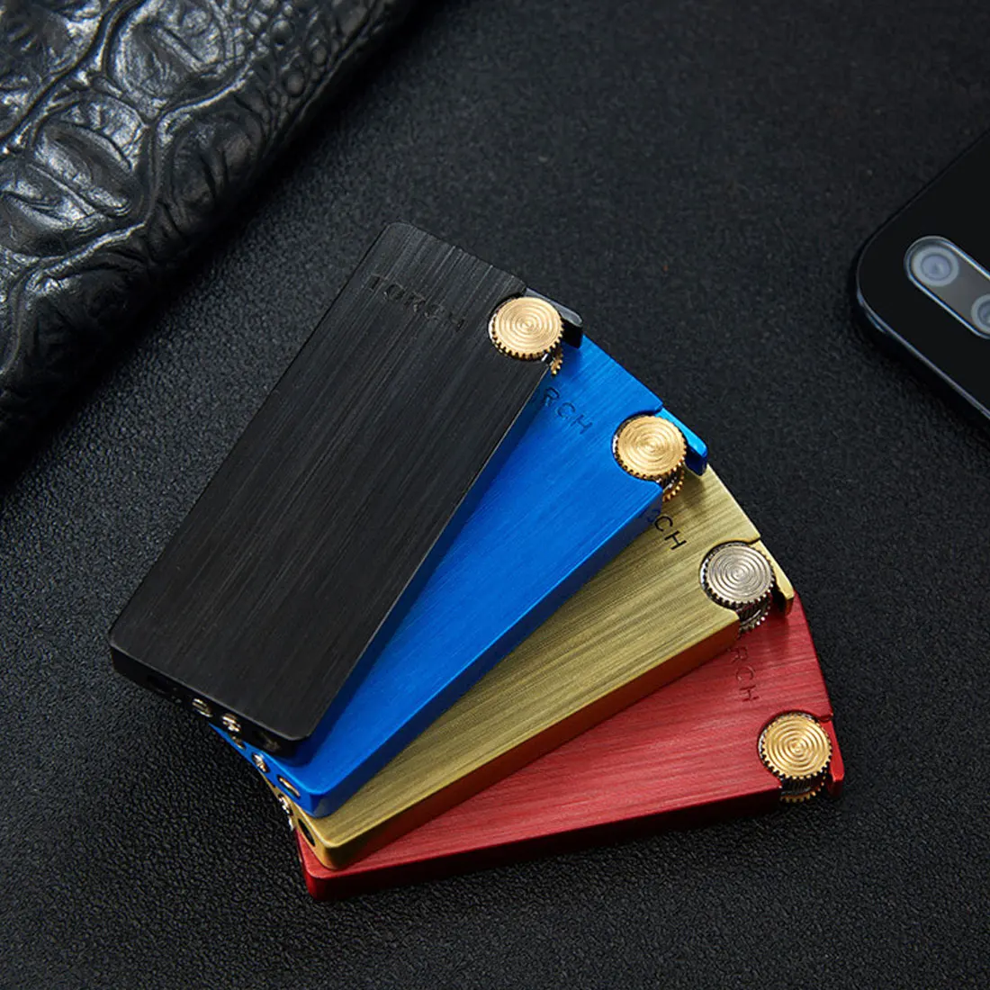 

Ultra-thin Metal Flint Lighters Gas Lighter Butane Turbo Jet Lighter Cigar Cigarettes Windproof Lighter Gadgets For Men Gift 1pc