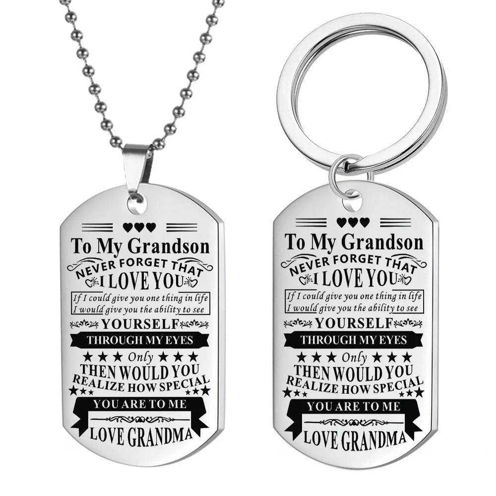 Детское ожерелье из нержавеющей стали для моего сына дочери просто сделайте все