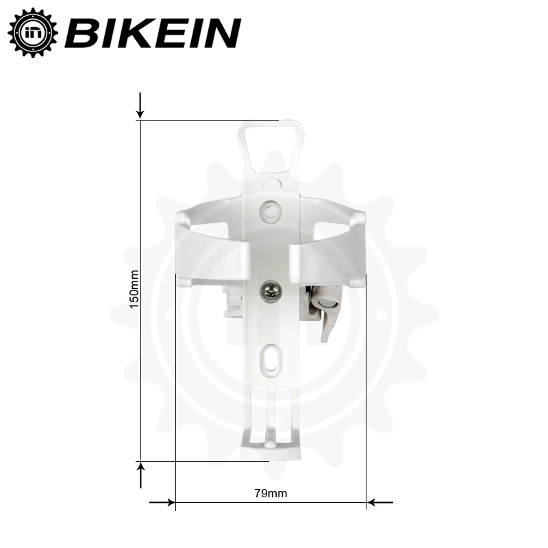 BIKEIN - 360 Rotation Bicycle Motorcycle Water Bottle Holder Cycling Bike Plastic Quick Release Beverage Cage White 122g |