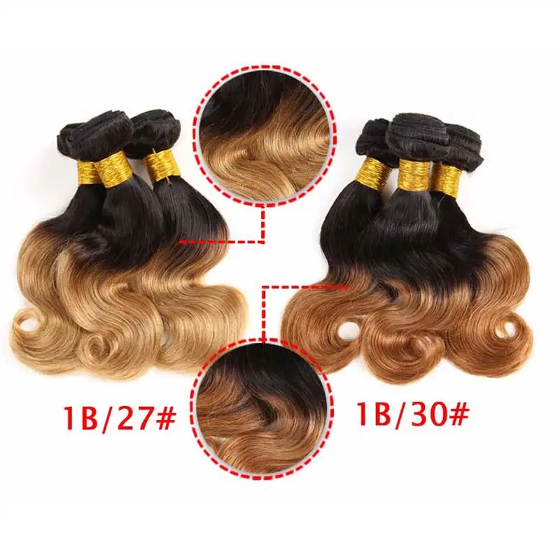 Короткий Боб Ombre Body Wave 3 пряди застежкой бразильские волосы волнистпряди с Remy