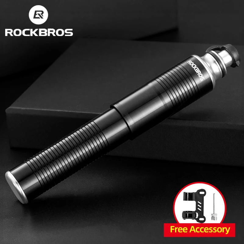 

Насос велосипедный ROCKBROS, 150 PSI, алюминиевый сплав, портативный, с манометром