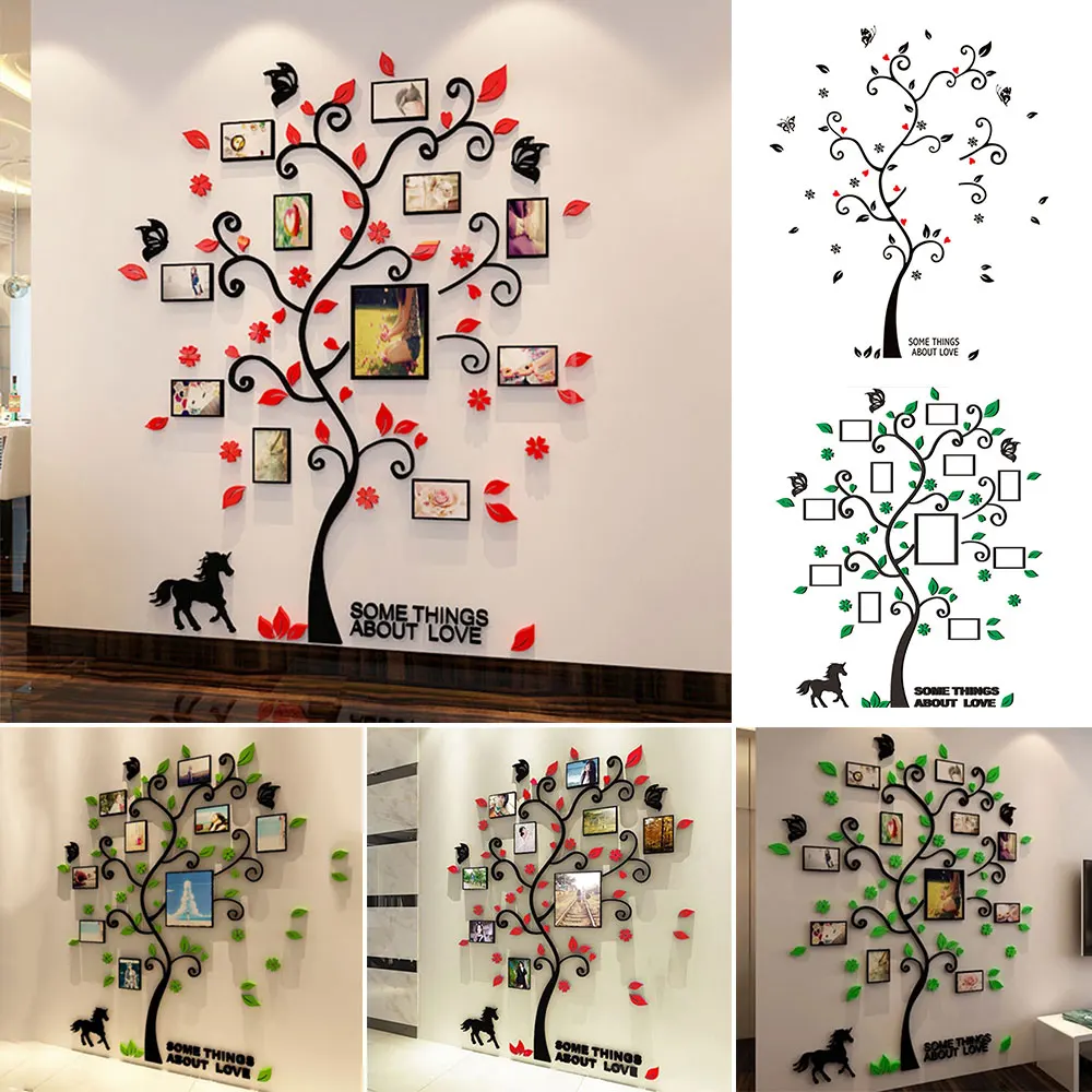 Обои настенные Стикеры современное модное акриловое дерево 3D съемные наклейки