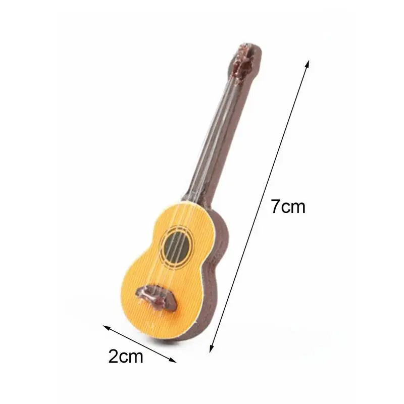 Масштаб 1/12 миниатюрная гитара для кукольного домика миниатюрный инструмент