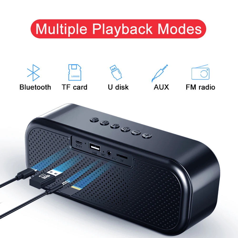 FM радио Bluetooth колонки СВЕТОДИОДНЫЙ ная акустическая система усиленный будильник