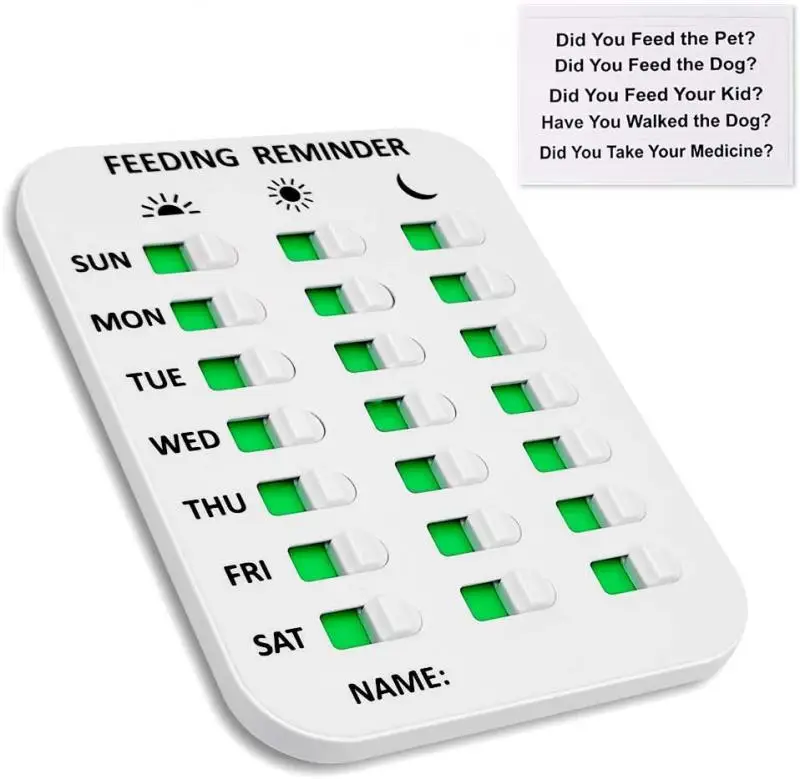 Dog Supplies Feeding Record Card A Record Card For Children And The Elderly Dog Feeding Chart Dog Automatic Feeders Pet Products