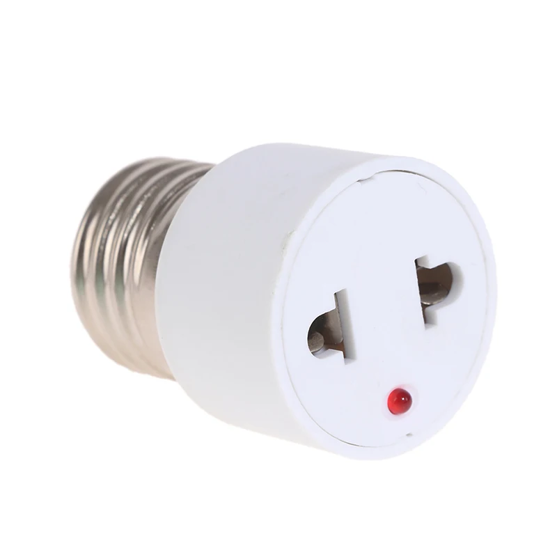 

220V E27 ABS White Connector Accessories US/EU Plug Screw Bulb Base Adapter