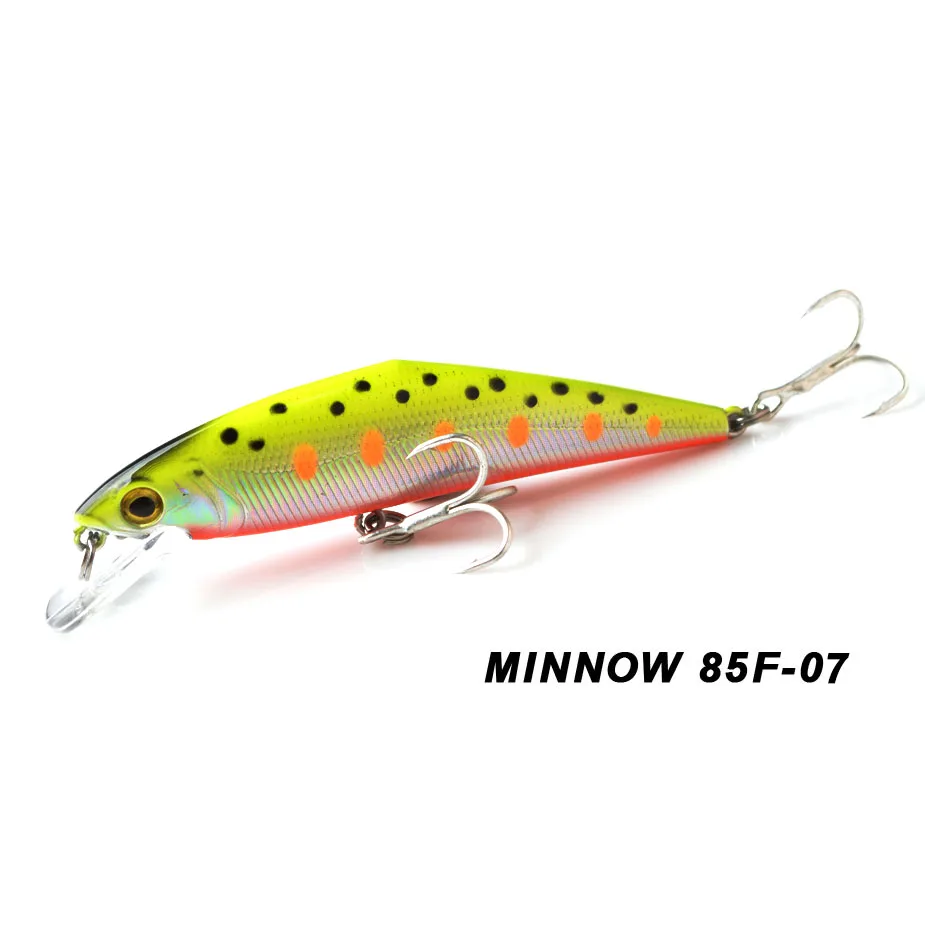 Color 07 TOMA 85F Minnow Fishing Lure 85mm 15g Floating Hard Baits Iscas Artificial Minnow Wobbler Bass Pike Bait Fishing Tackle - Цвет: Color 07