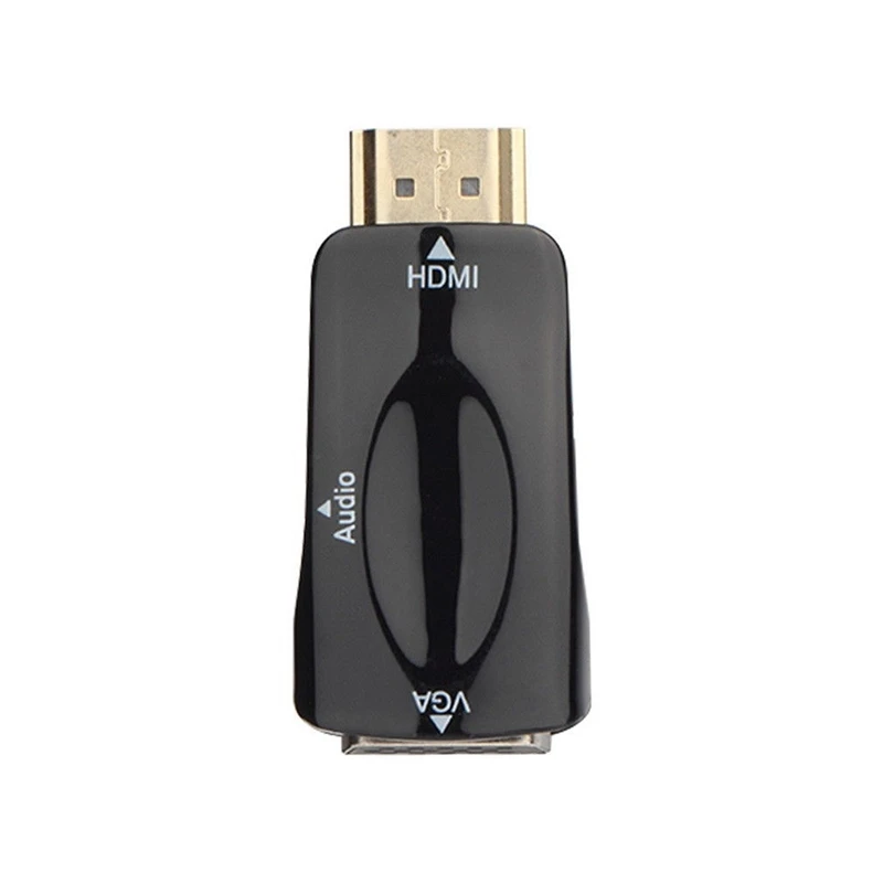 1080P HDMI к VGA Женский адаптер видео конвертер 3 5 мм o Выход кабель ярко-черный |