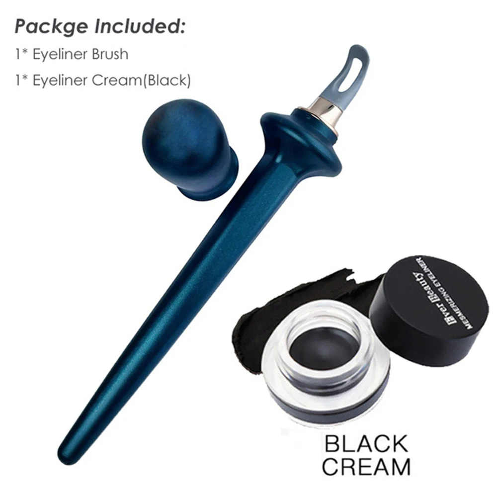 

1 Set Eyeliner Guide Tools Easy No-Skip Eyeliner Gel Reusable Eyeliner Brush Suitable For Beginners With Makeup