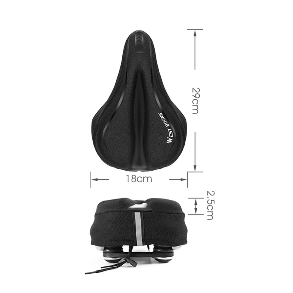 

MTB Mountain Bike Cycling Thickened Extra Comfort Ultra Soft Silicone 3D Gel Pad Cushion Cover Bicycle Saddle Seat