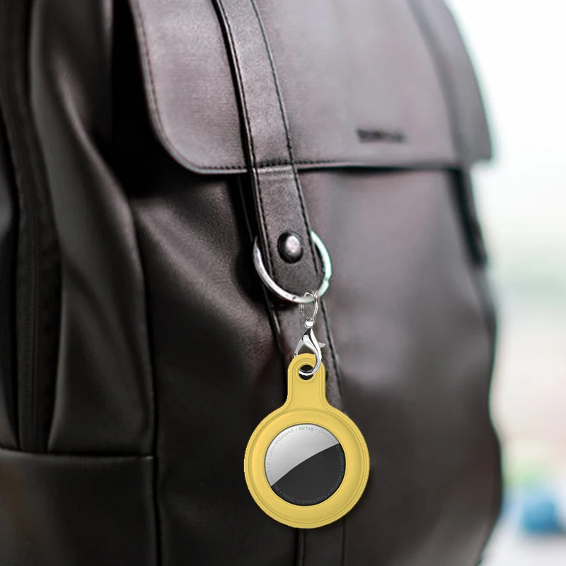 

Retainer Cases For Apple Airtags Location Trackers High-quality Durable Solid Silicone Buckle Anti-Lost Protective Covers