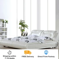 h8048 bedroom furniture leather bed soft bed factory wholesale price offered sea shipment morden design 1 8 kingsize bed