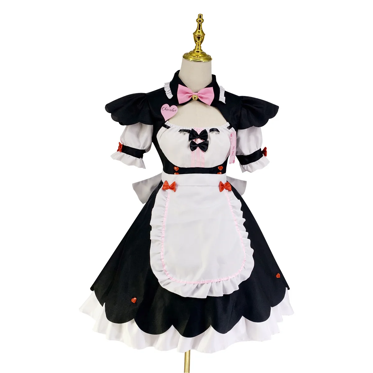 

Lolita Chocola NEKOPARA Cosplay Chocola Vanilla Maid Dress Costume Anime Cat Neko Girl Hollow Out Maid Uniform Women Outfits