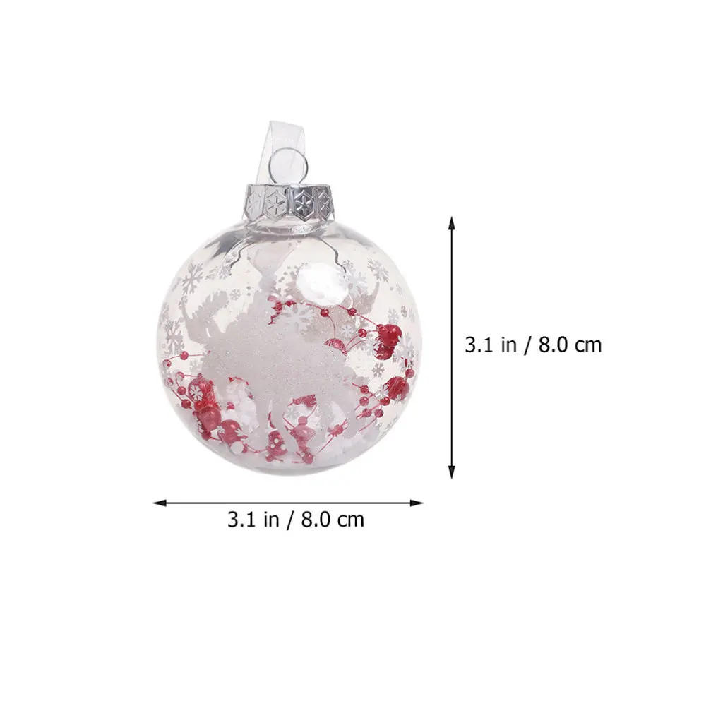 

4Pcs Christmas Hanging Pendants Creative Decor Balls Xmas Tree Ornament