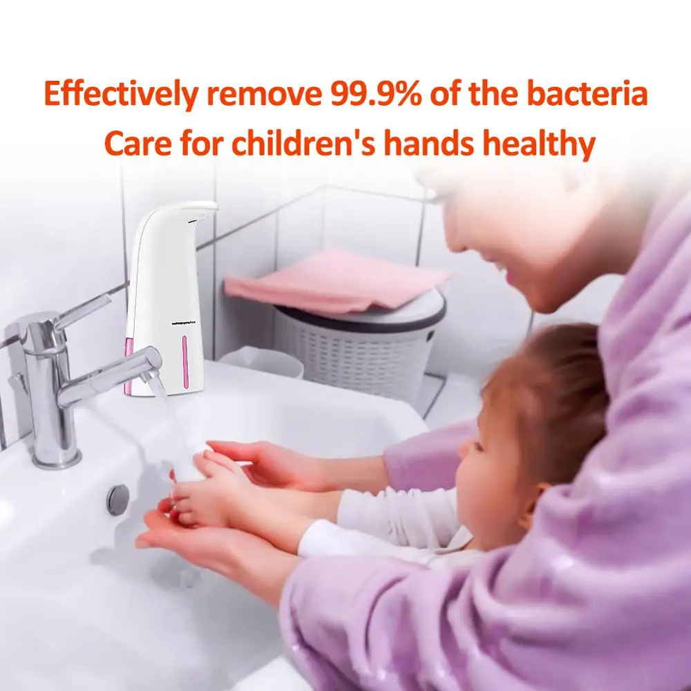 Сенсорный дозатор для жидкого мыла сенсорный розового цвета домашней кухни 250 мл