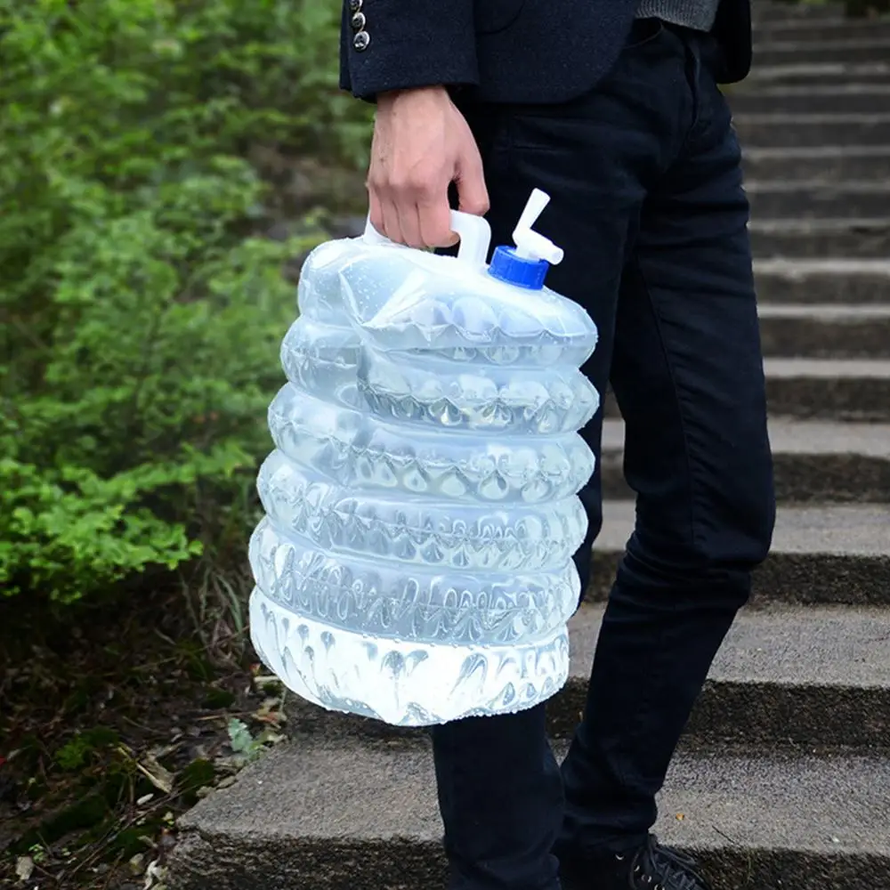 Уличный складной полиэтиленовый мешок для воды вместительный портативный
