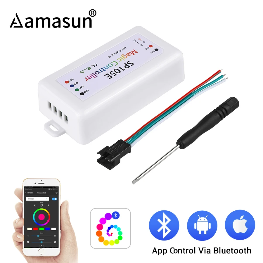 DC5V 24V SP105E Bluetooth светодиодный контроллер для WS2812B SK6812 2811 RGB полосы пикселей