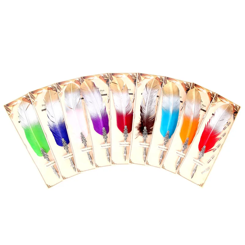 Креативный Ретро градиентный цвет перо ручка цветок краска набор покрытий