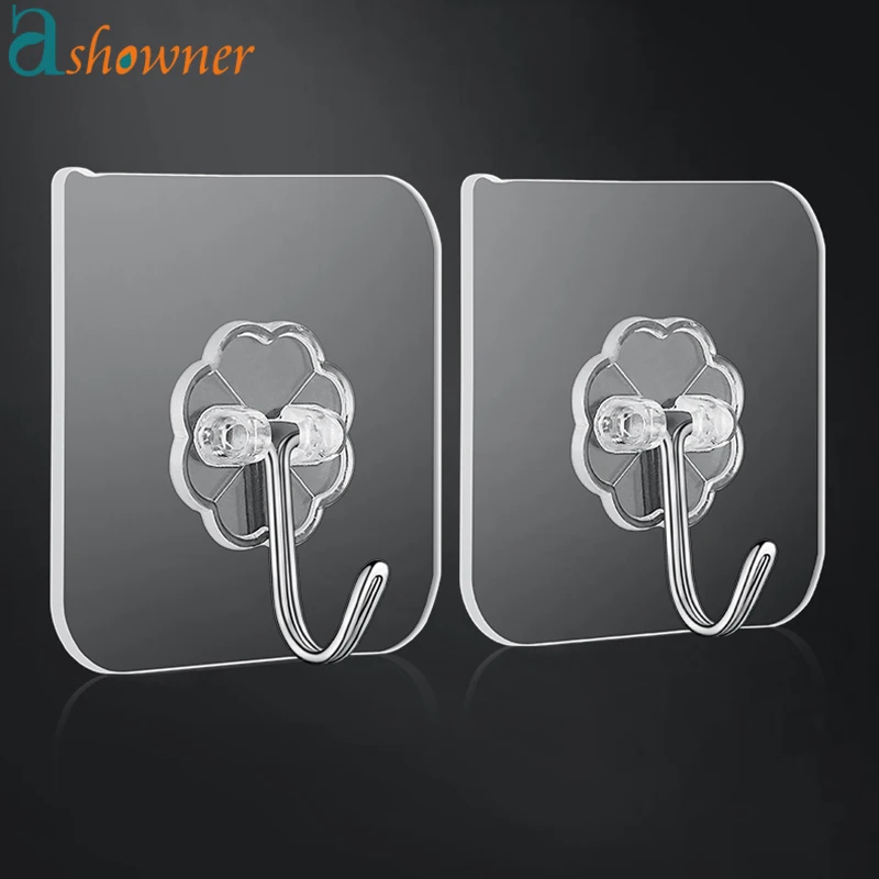 

Прозрачные крепкие самоклеящиеся настенные вешалки для дверей, крючки на присоске, стойка для тяжелых нагрузок, присоска для кухни, ванной ...