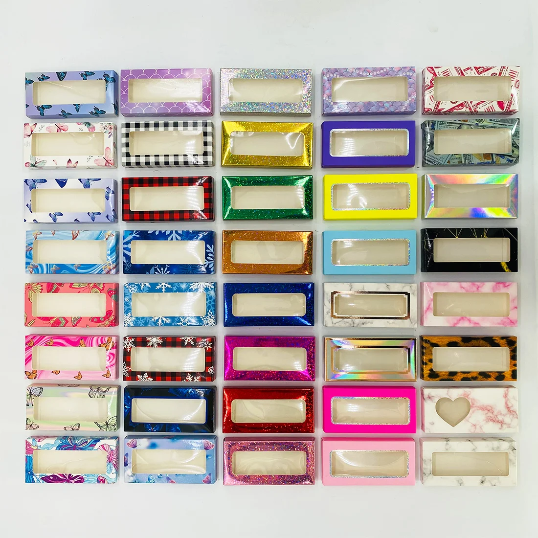 50 шт бумажные коробки для карт ресниц упаковка логотипа изготовление на заказ