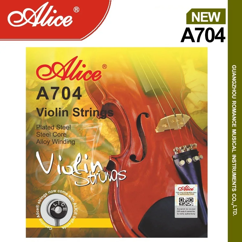 

Alice A704 Violin string Set, Plated Steel Plain String, Steel Core