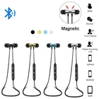 Магнитные беспроводные наушники, совместимые с Bluetooth, наушники с шейным ободом, спортивные наушники с микрофоном для IPhone, Samsung, Xiaomi