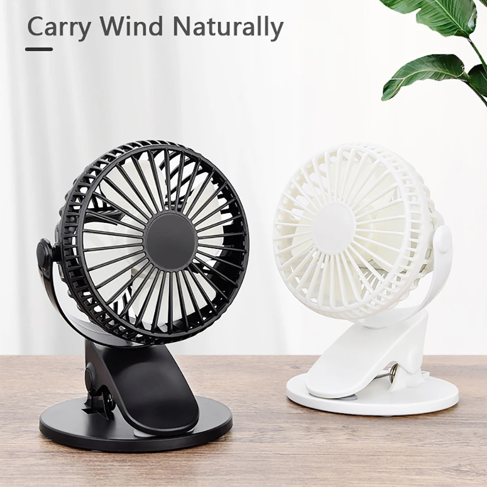 Clip-on USB Rechargeable Table / Desk Fan Mini Portable with Clamp 360 Degree Rotating Night Light Air Cooler | Бытовая техника