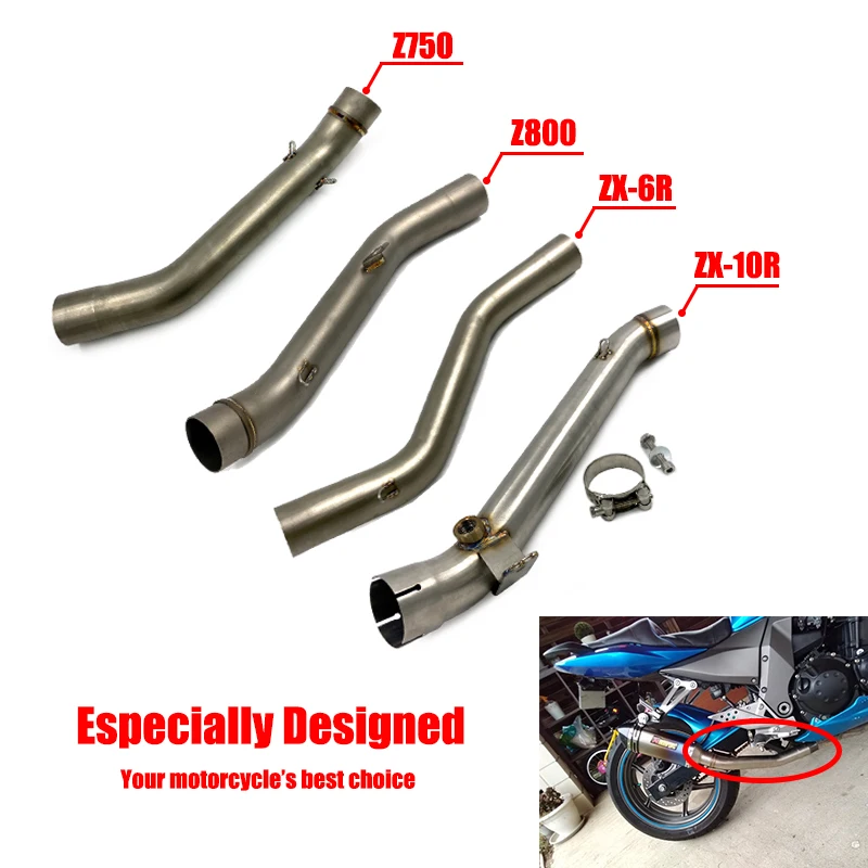 Глушитель выхлопной трубы двигателя адаптер соединителя подходит для Kawasaki Z750 Z800