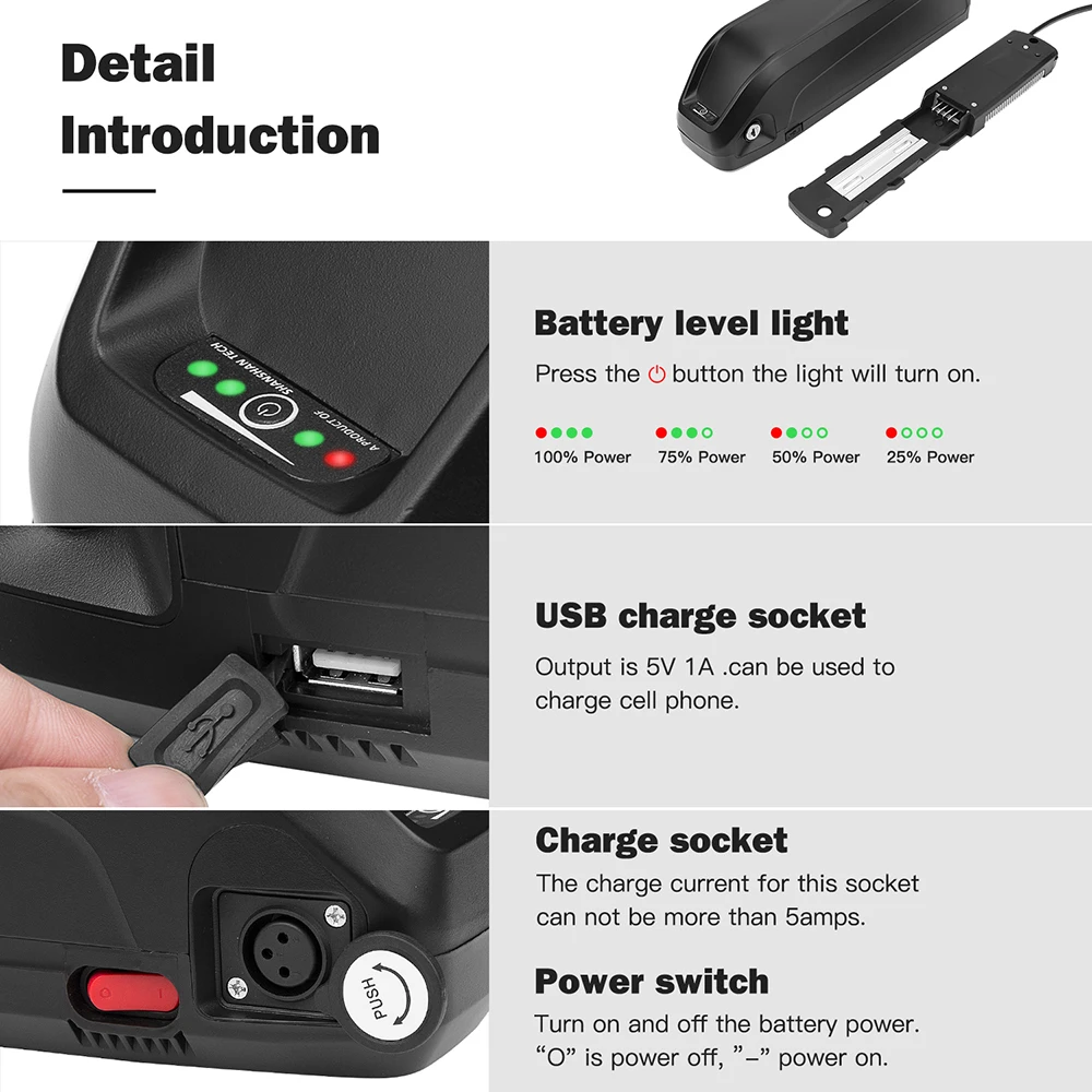 Аккумуляторная батарея для электровелосипеда 36 в 8 Ач 10 13 15 20 hailong литий ионная