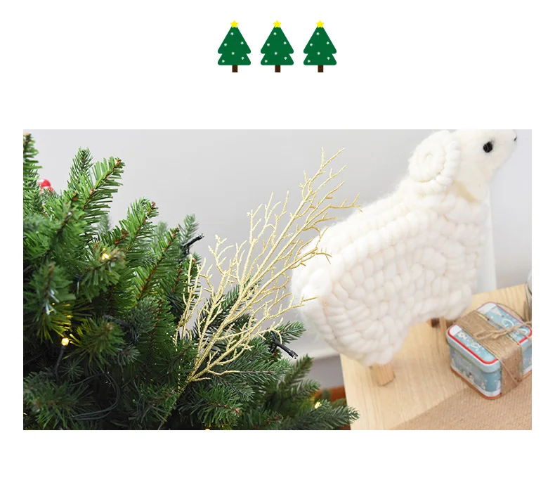 7 шт./лот Navidad Рождественское украшение веточки искусственные растения ПВХ дерево ветви для украшения новогодняя елка, для дома Декор ремесла