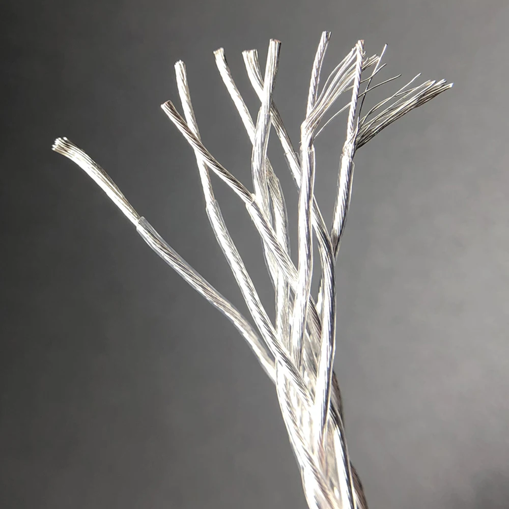 [ 2.5mm Right Angle ] 2.5mm Male to 4.4MM Female 8 Core Silver Plated Headphone Earphone Audio Adapter Cable New in Box