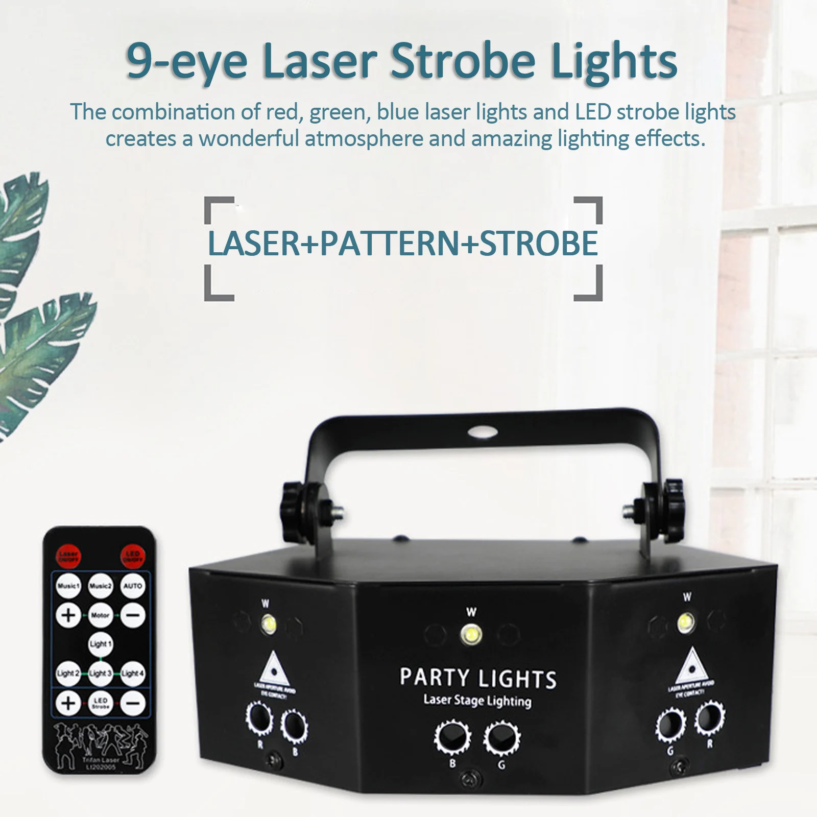 Лазерный луч диско вечерние светильник 9 глаза светодиодный сценический ing