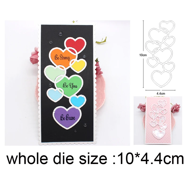 

love heart frame Metal Cutting Dies Scrapbooking Stencil DIY Paper Card Decorative Embossing Die Cut Craft Dies 2021 NEW