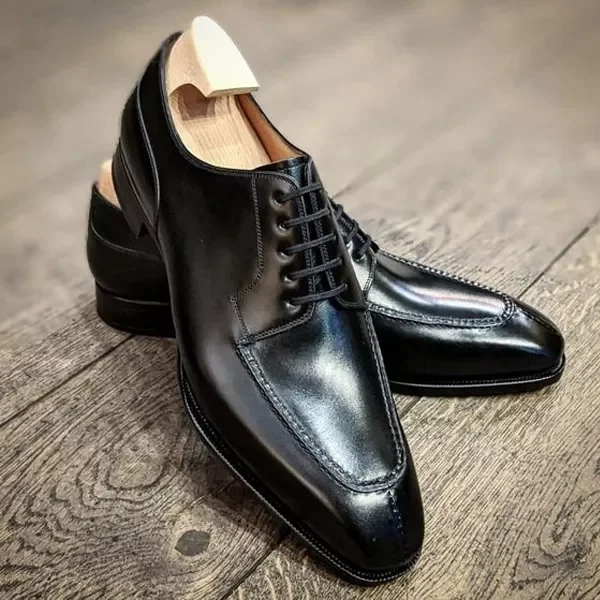 

Hand-stitched PU Leather Shoes Men's Casual Formal Business Derby Shoes Black Men's Wedding Shoes Fashion Men's Shoes KA016