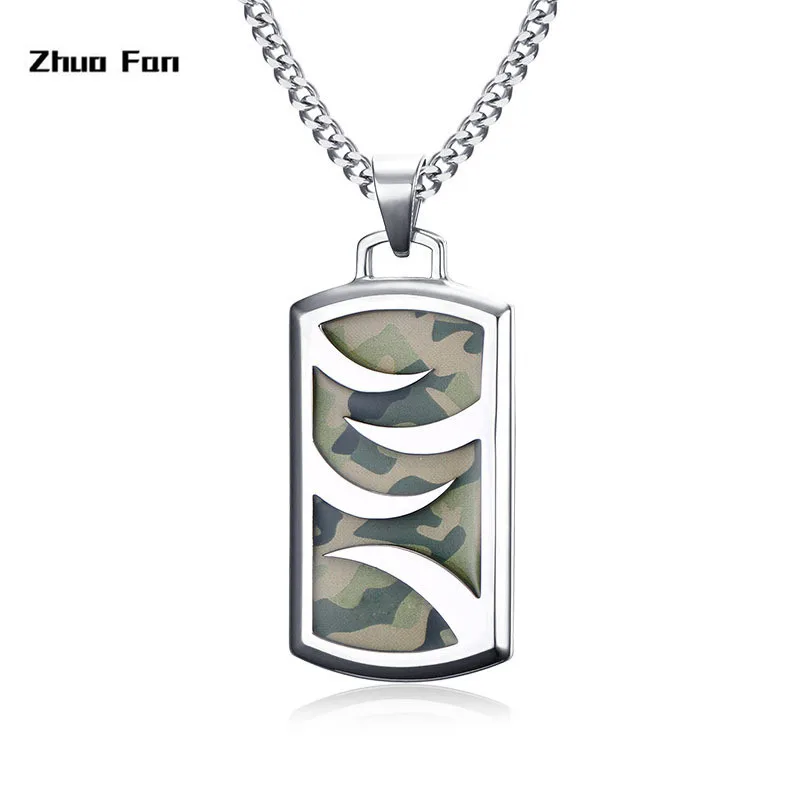 2020 оригинальный дизайн из нержавеющей стали капель клея камуфляжная подвеска