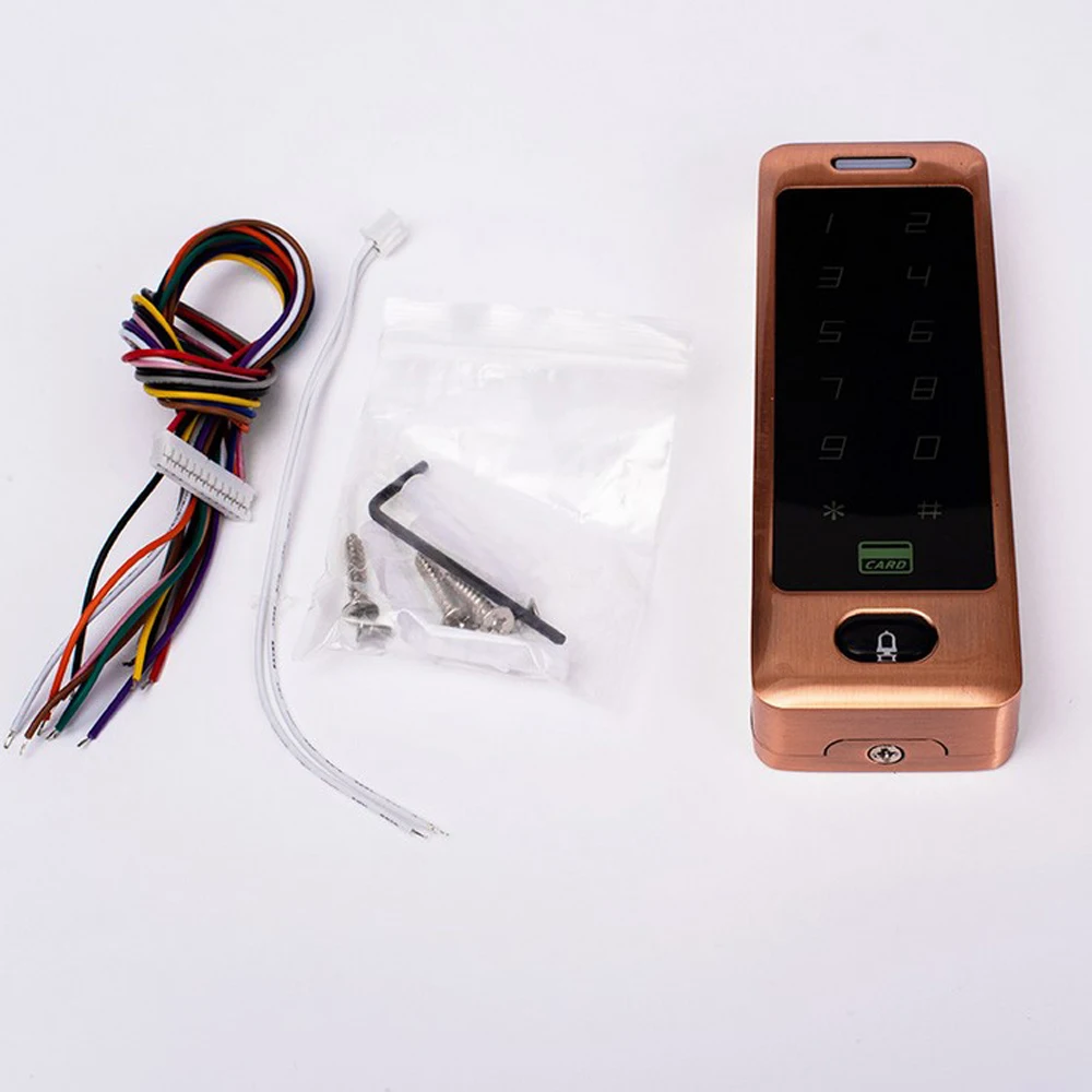 125khz Waterproof Smart Keypad Case ID Card Reader Touch Metal RFID Access Control Electronic Door Lock Electric Gate Opener |