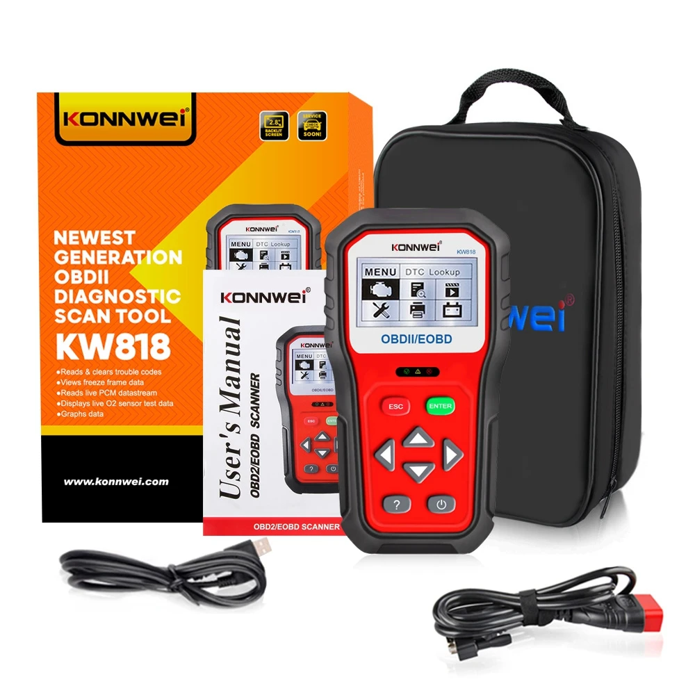 

Автомобильный диагностический сканер KONNWE KW818, 12 В
