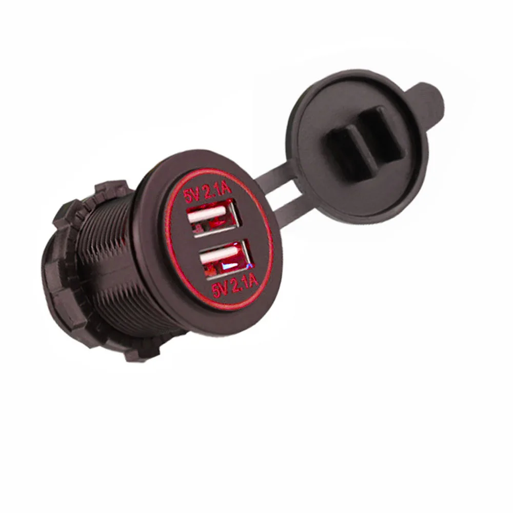 12 V-24 V Цифровой Дисплей авто зарядное устройство для мотоцикла RV 4.2A двойной USB