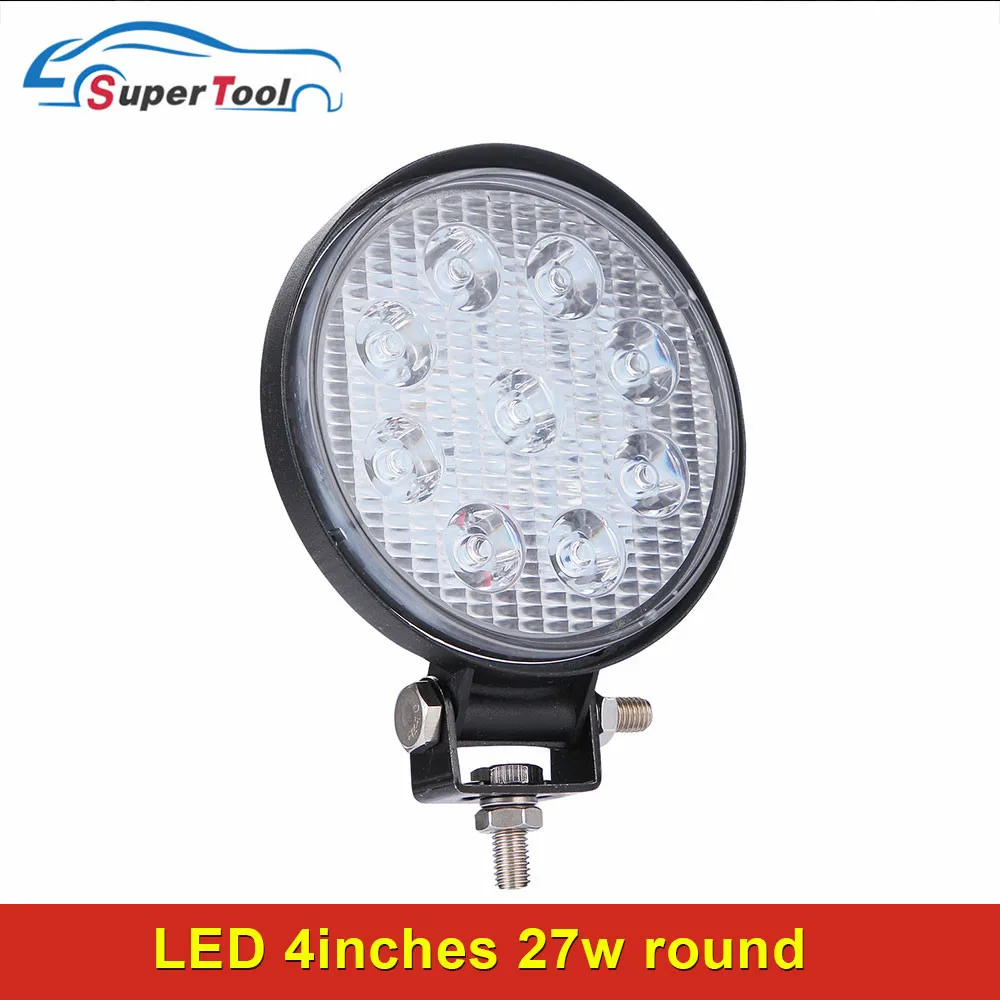 Round 27W 2700LM 27W 42W 48W LED Off-Road/Offroad Light Bar 12V 24V Car Light For Jeep ATV UAZ SUV 4WD 4x4 Truck Tractor Off-road Spot Light Bulb - Испускаемый цвет: Round 27W 2700LM
