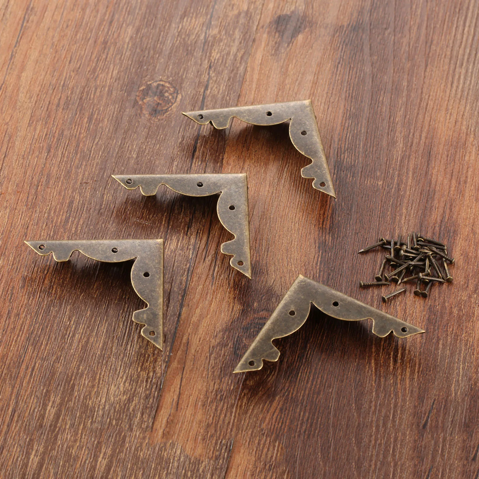 

Железные угловые кронштейны античная бронза 46 мм набор из 4 штук