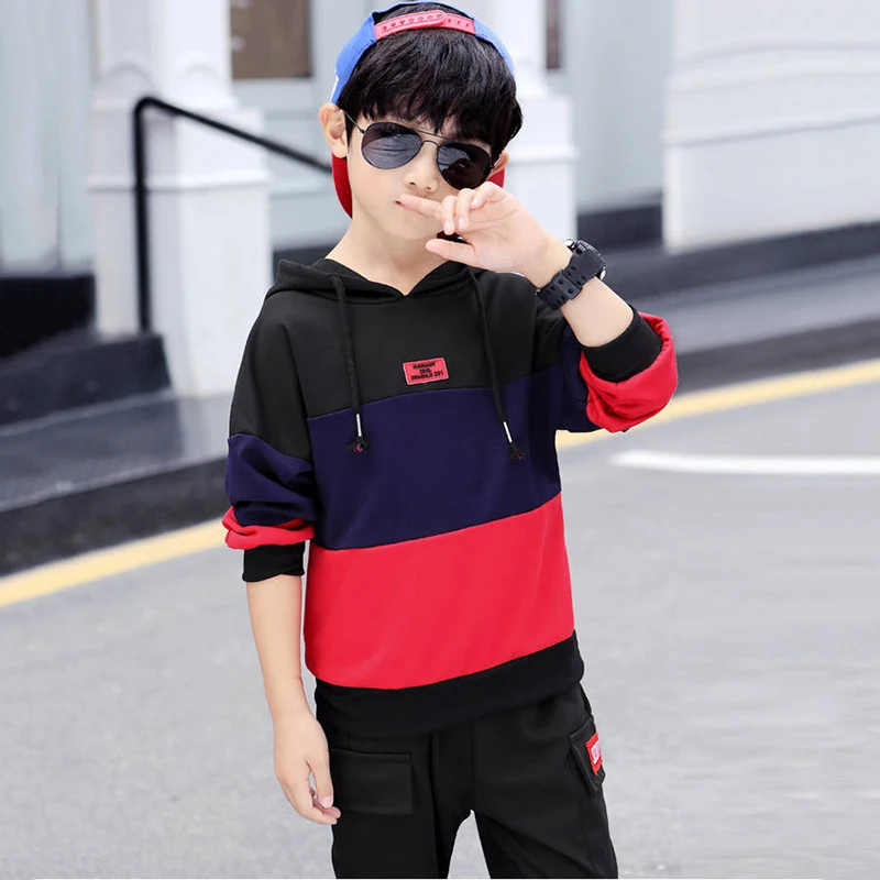 Весенне-осенние хлопковые комплекты для мальчиков Новинка 2021 Повседневная