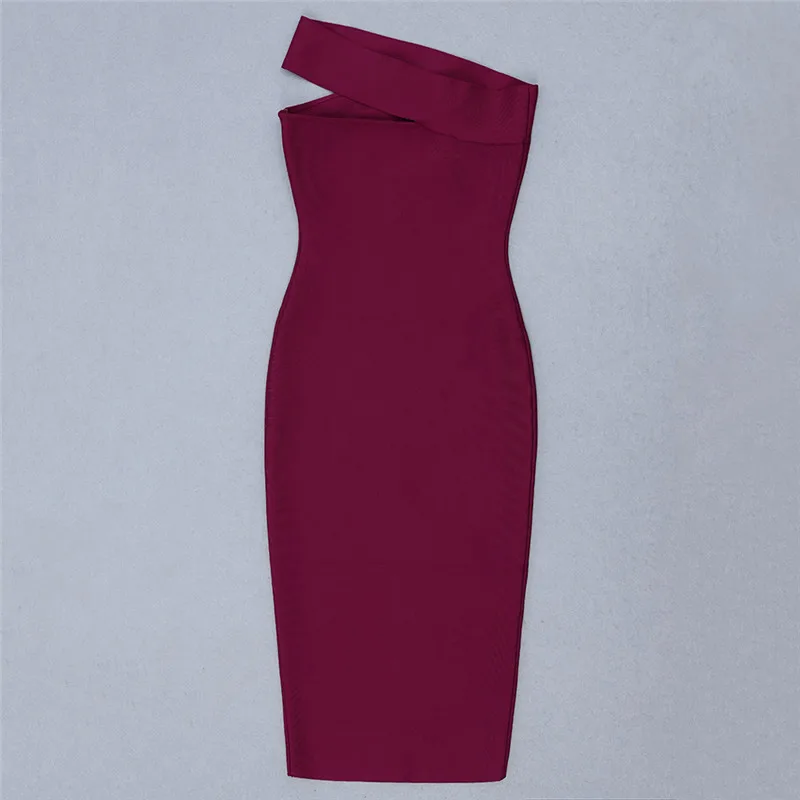 

UKCNSEP 2020 New Arrival Elegnat Bandage Dress Women Summer Sexy One Shoulder Bodycon Dress Vestidos Women Club Party Dress