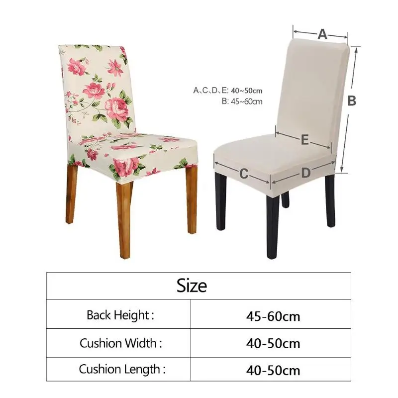 

1/4/6pcs Flower Print Stretch Chair Cover Home Dining Elastic Chair Covers For Wedding Party Banquet Home Decor Universal