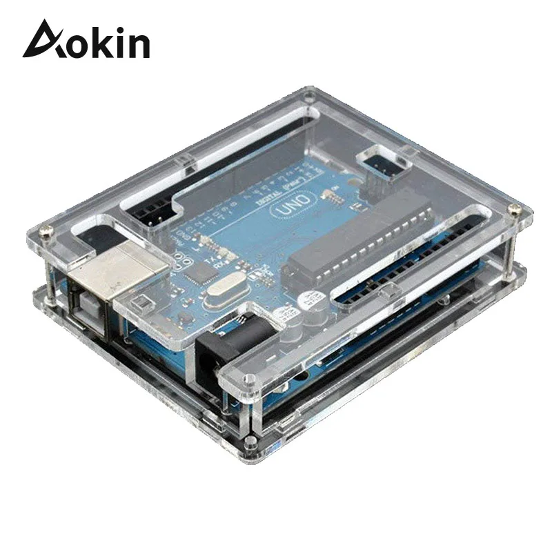 

For Uno R3 Case Enclosure Transparent Acrylic Box Clear Cover Compatible for arduino UNO R3 Case Shell Capa Cover Fundas