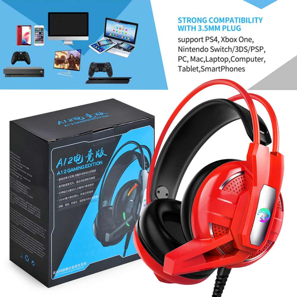 4D стерео High end светодиодный Pro игровая гарнитура для Nintendo Switch PS4 Xbox One и ПК HD Mic